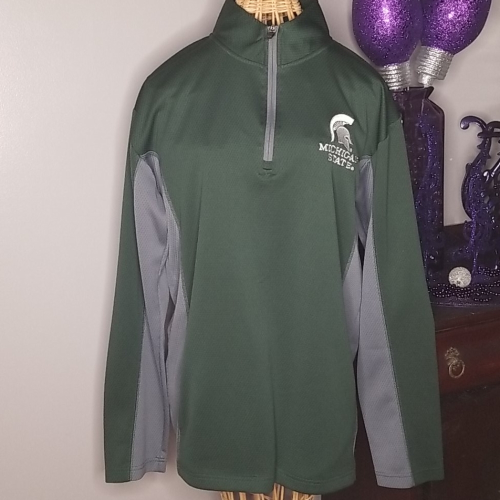 Knights Apparel Michigan State University MSU Medium 1/4 Zip  Pullover